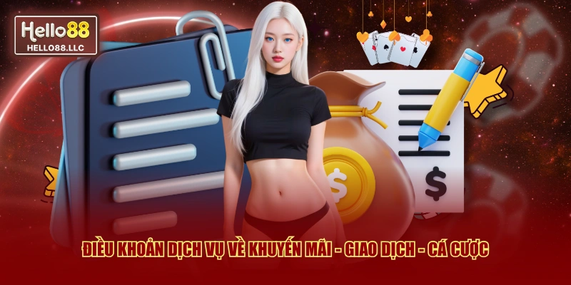 Điều khoản dịch vụ về khuyến mãi - giao dịch - cá cược