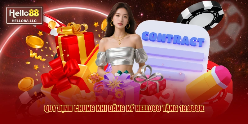 Quy định chung khi đăng ký Hello88 tặng 18.888K