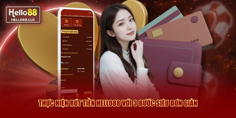 Thực hiện rút tiền Hello88 với 3 bước siêu đơn giản
